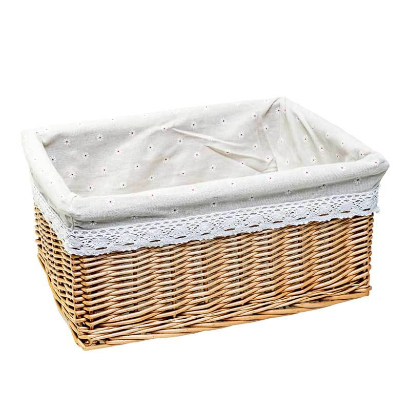 Decorative Woven Storage Basket with Liner Stornfield