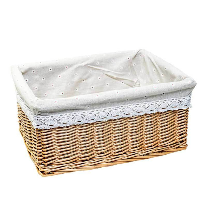 Decorative Woven Storage Basket with Liner Stornfield