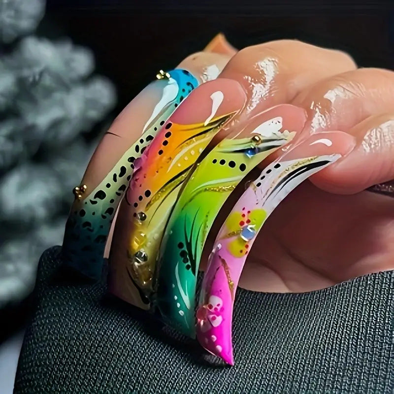 Artistic Long Length Press-On Nails Stornfield