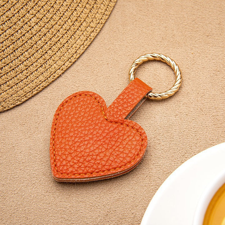 Heart-Shaped Leather Keychain Stornfield