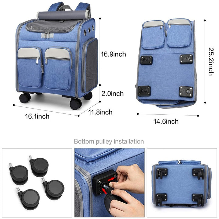 Multifunctional Rolling Travel Bag with Compartments Stornfield