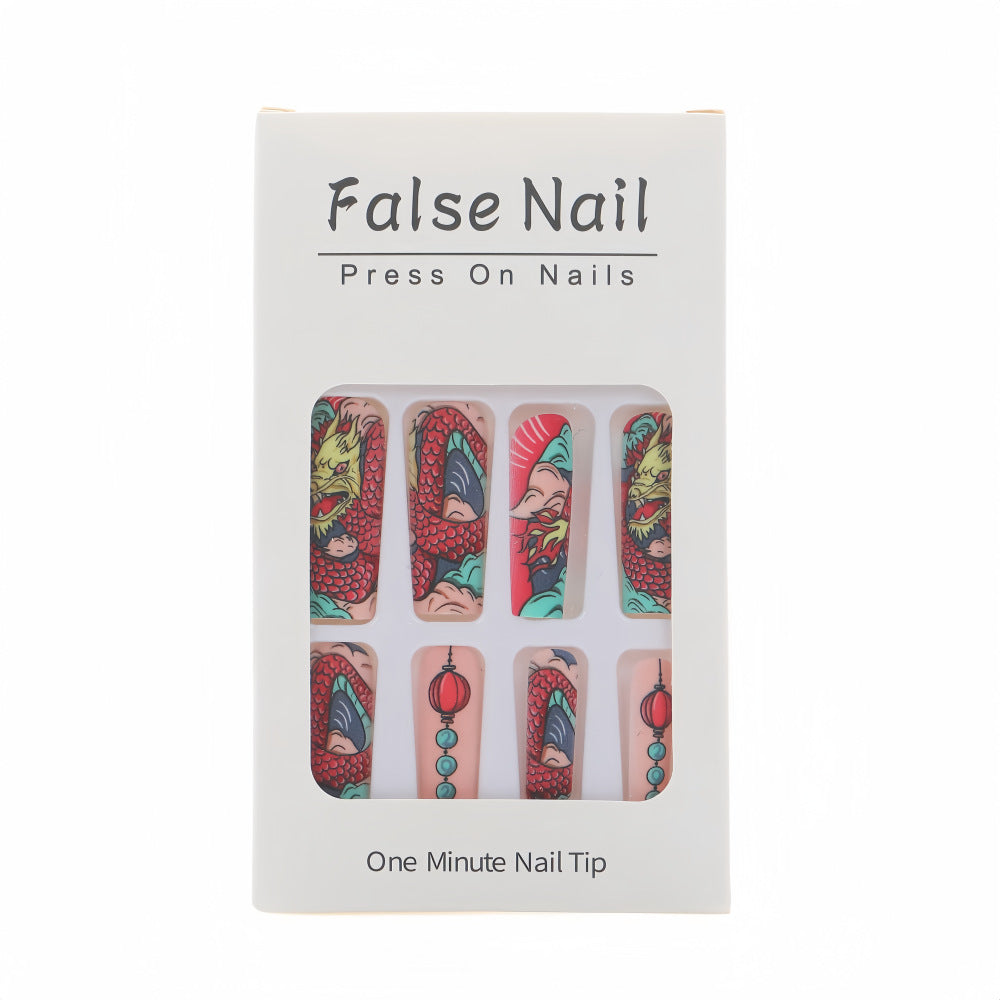 Creative artificial nails in Asian dragon design Stornfield
