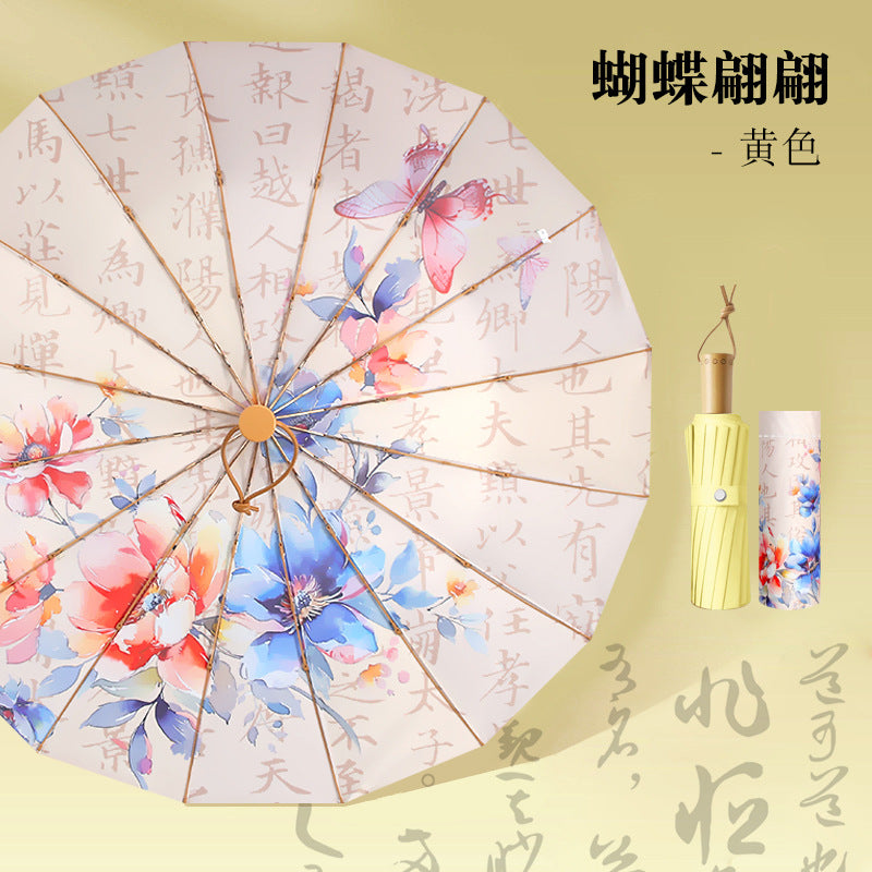 Women Foldable Umbrella with Floral Pattern Stornfield