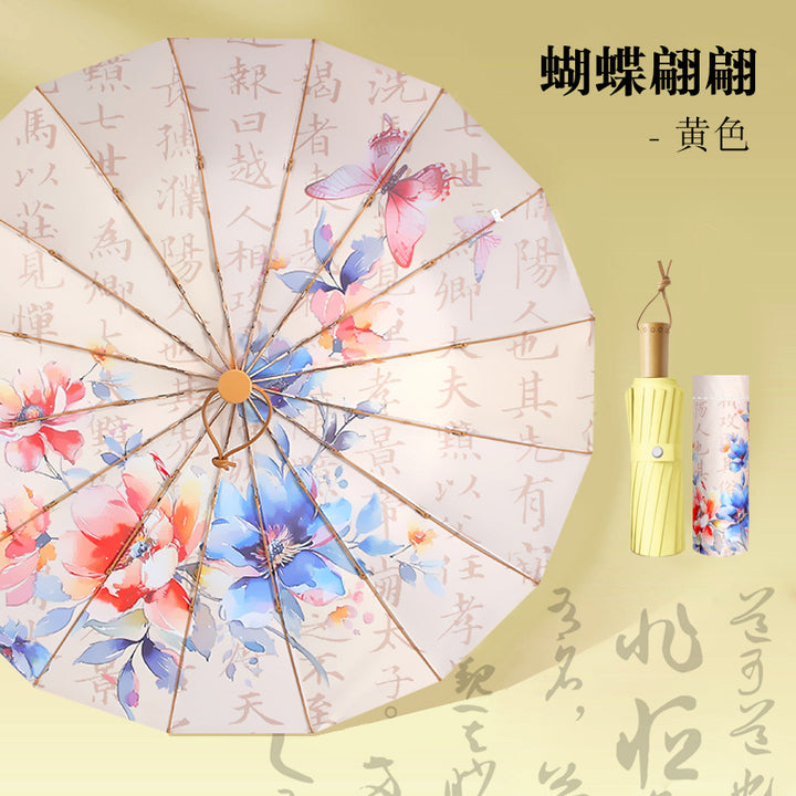Women Foldable Umbrella with Floral Pattern Stornfield