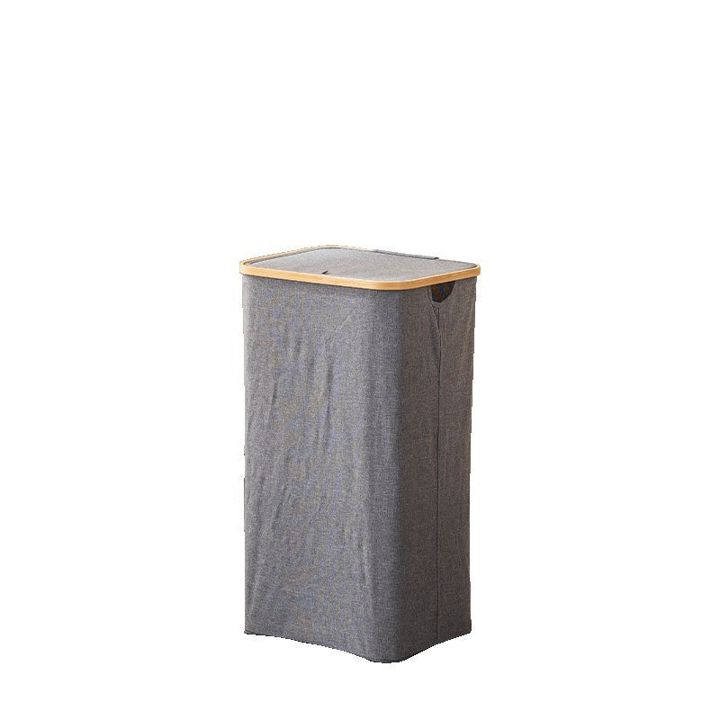 Laundry basket with removable lid and bamboo frame Stornfield