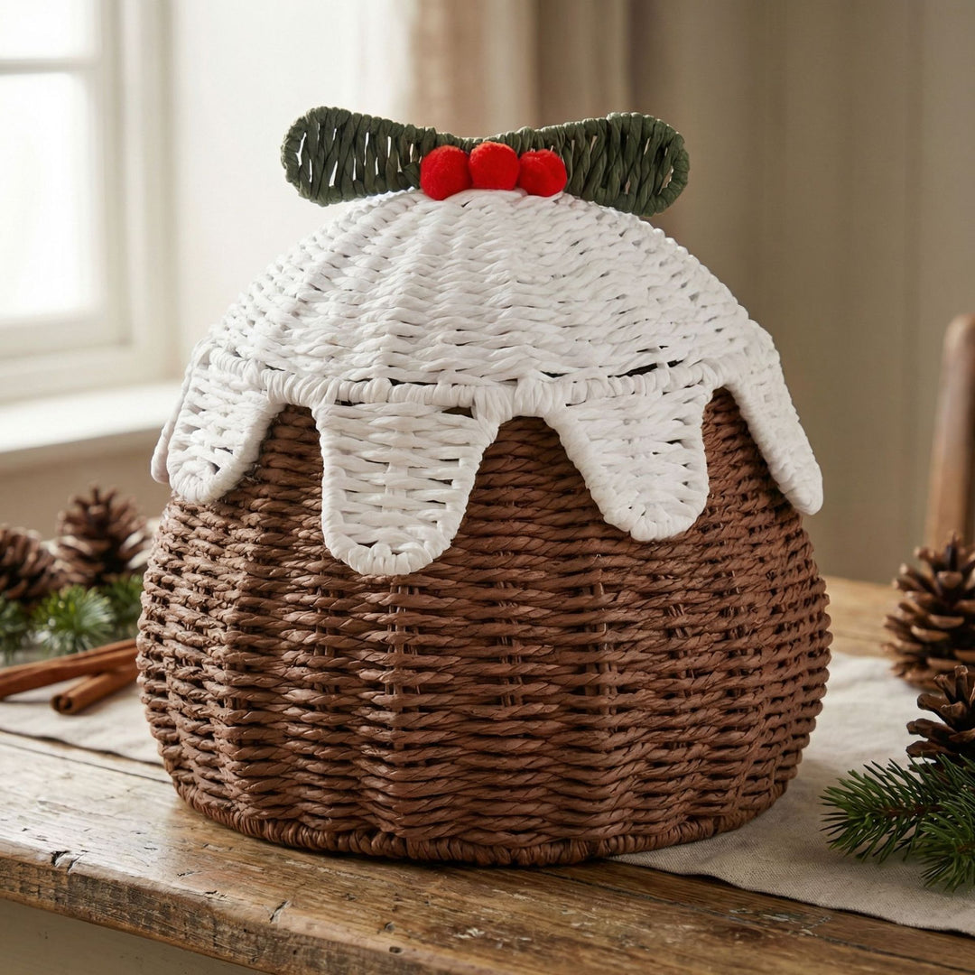 Playful storage basket in cake shape Stornfield