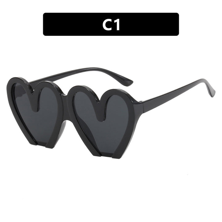 Women's Heart-Shaped Sunglasses with Durable Plastic Frame and UV Protection Stornfield