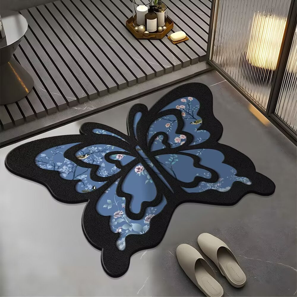 Artistic Butterfly Shaped Area Mat