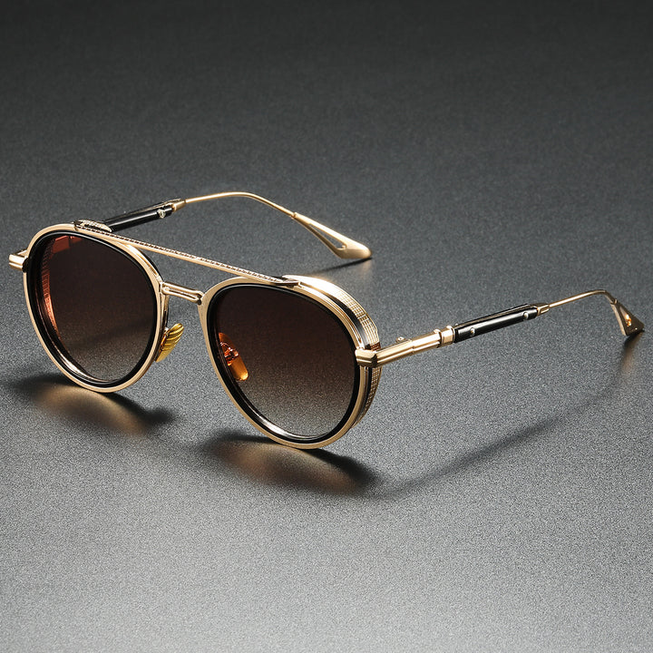 Women's Designer Sunglasses with Luxurious Metal Frame and Retro Accents Stornfield