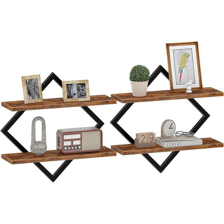 Wall shelf with modern zigzag design Stornfield