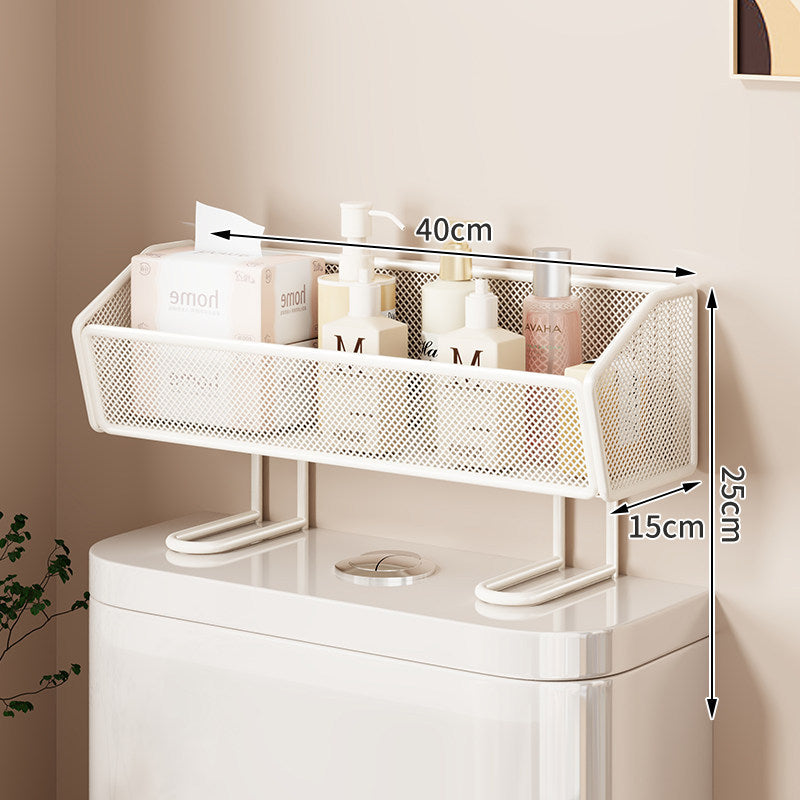 Two-Tier Mesh Countertop Vanity Organizer Shelf with Elevated Support Legs