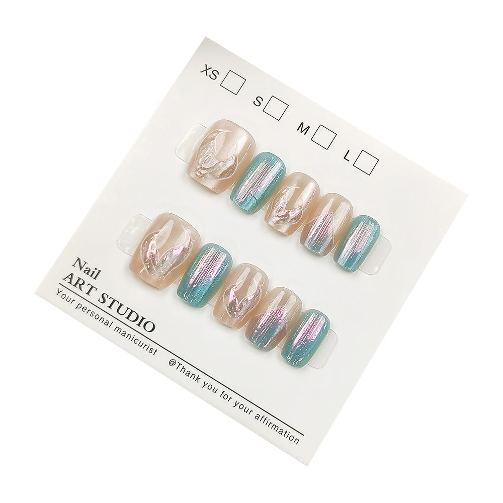 Glamorous artificial nails with holographic effect Stornfield