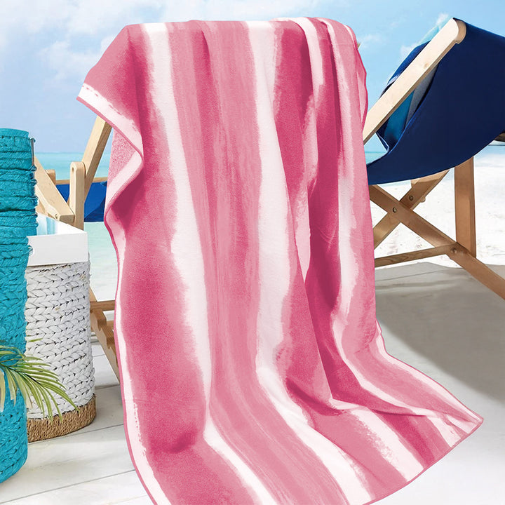 Beach towel with modern, geometric wide stripe pattern Stornfield
