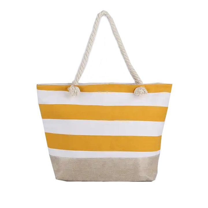 Beach bag with maritime stripes and sturdy rope handles Stornfield