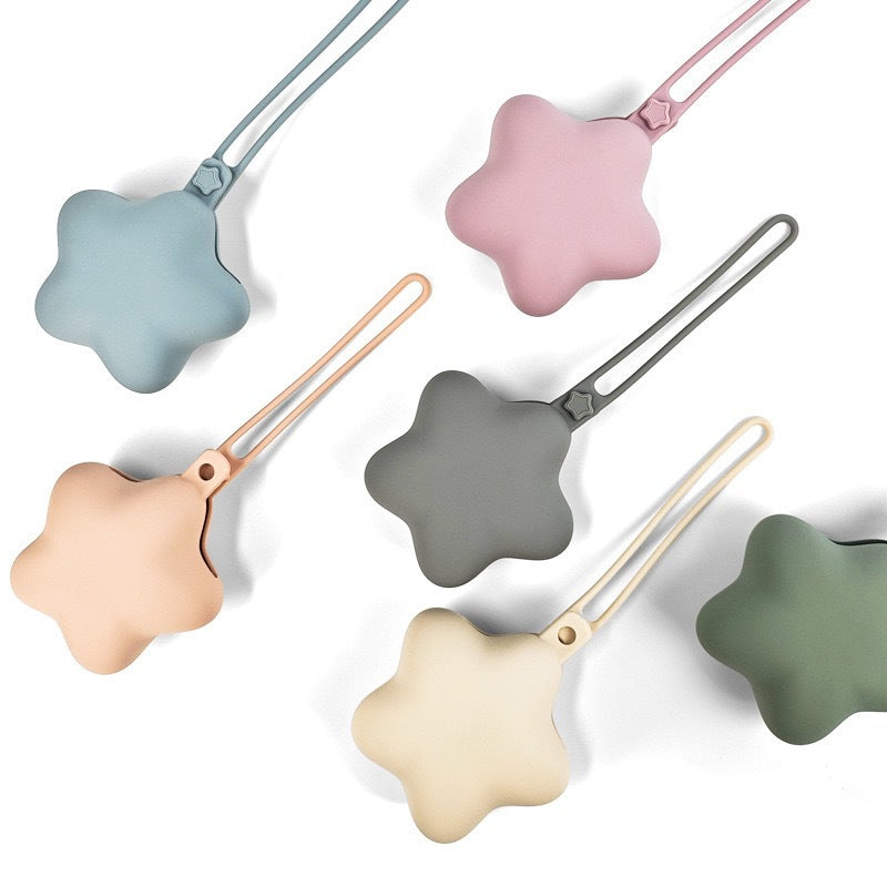 Silicone Star Teether with Safety Strap and Quick‑Release Clip