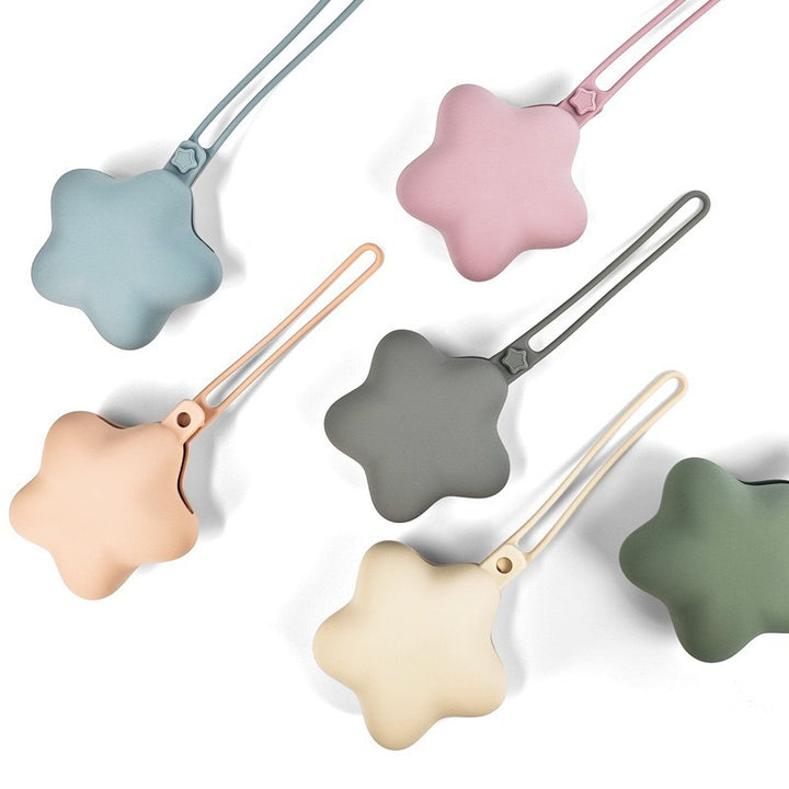 Silicone Star Teether with Safety Strap and Quick‑Release Clip