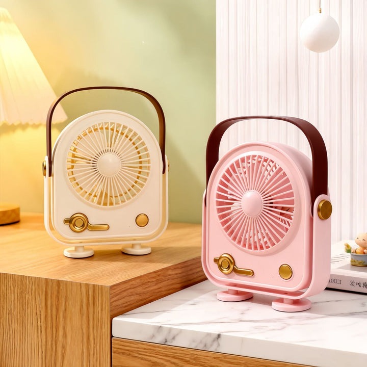 Ladies Portable Mini Fan in Retro Design Stornfield