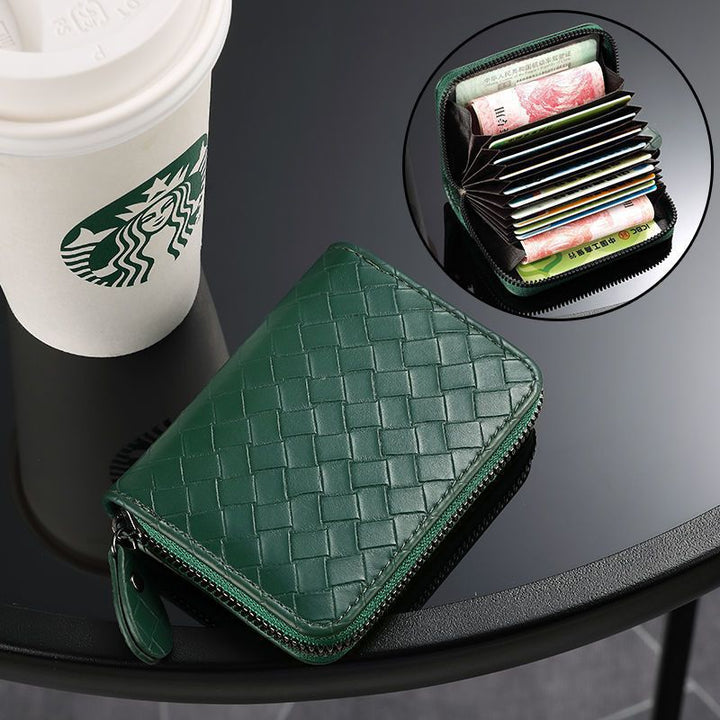 Compact Woven Zippered Card Holder Stornfield