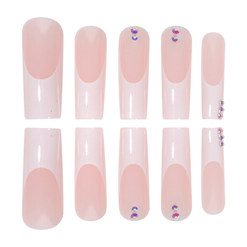 Long Stiletto Press-On Nails with Decorative Gems Stornfield