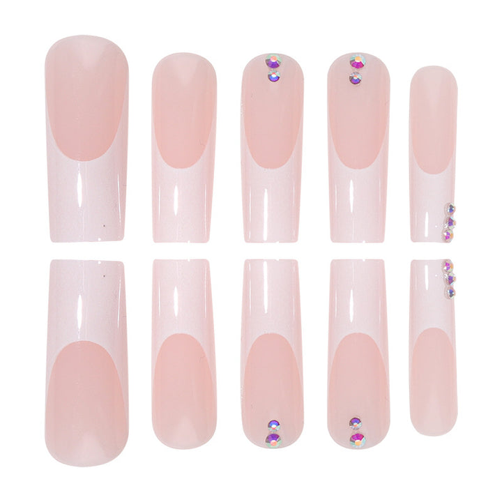 Long Stiletto Press-On Nails with Decorative Gems Stornfield