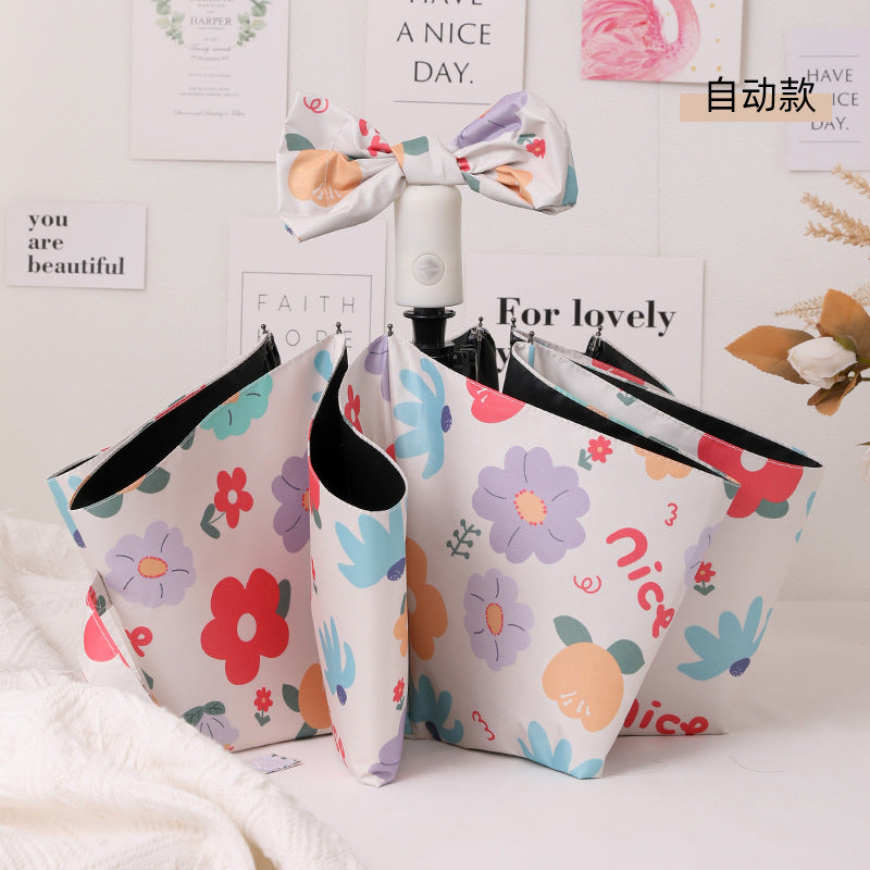 Ladies Automatic Umbrella with Colorful Floral Design Stornfield