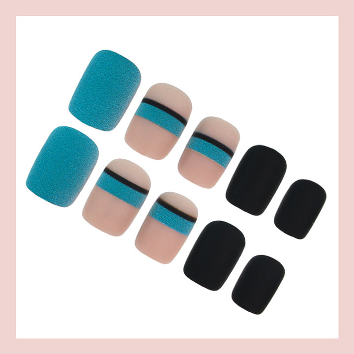 Acrylic nail set with modern, geometric design Stornfield