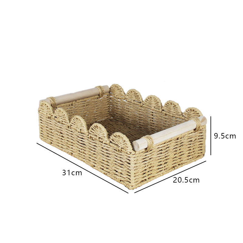 Scalloped Woven Storage Basket Stornfield