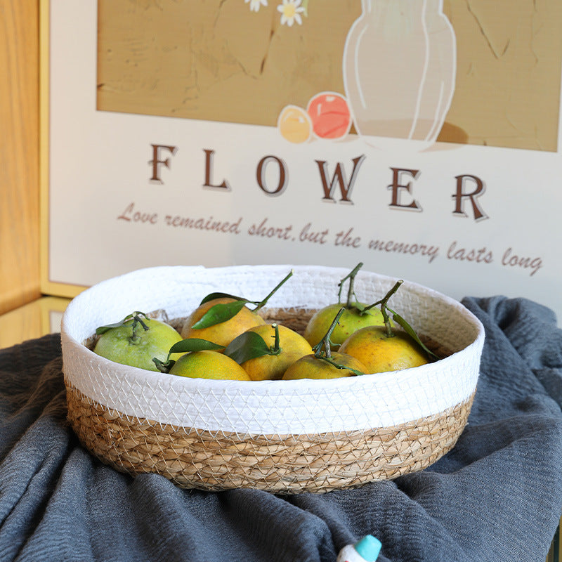 Unisex beef storage basket with elegant textile edging Stornfield
