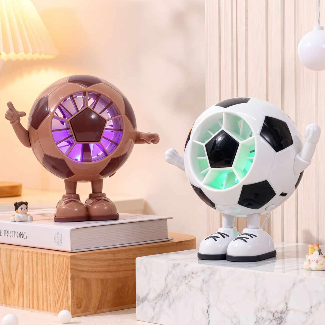 Ladies portable USB mini fan in creative soccer design Stornfield