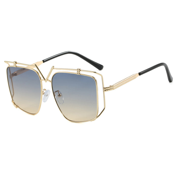 Women's futuristic oversized sunglasses with unique geometric frame Stornfield