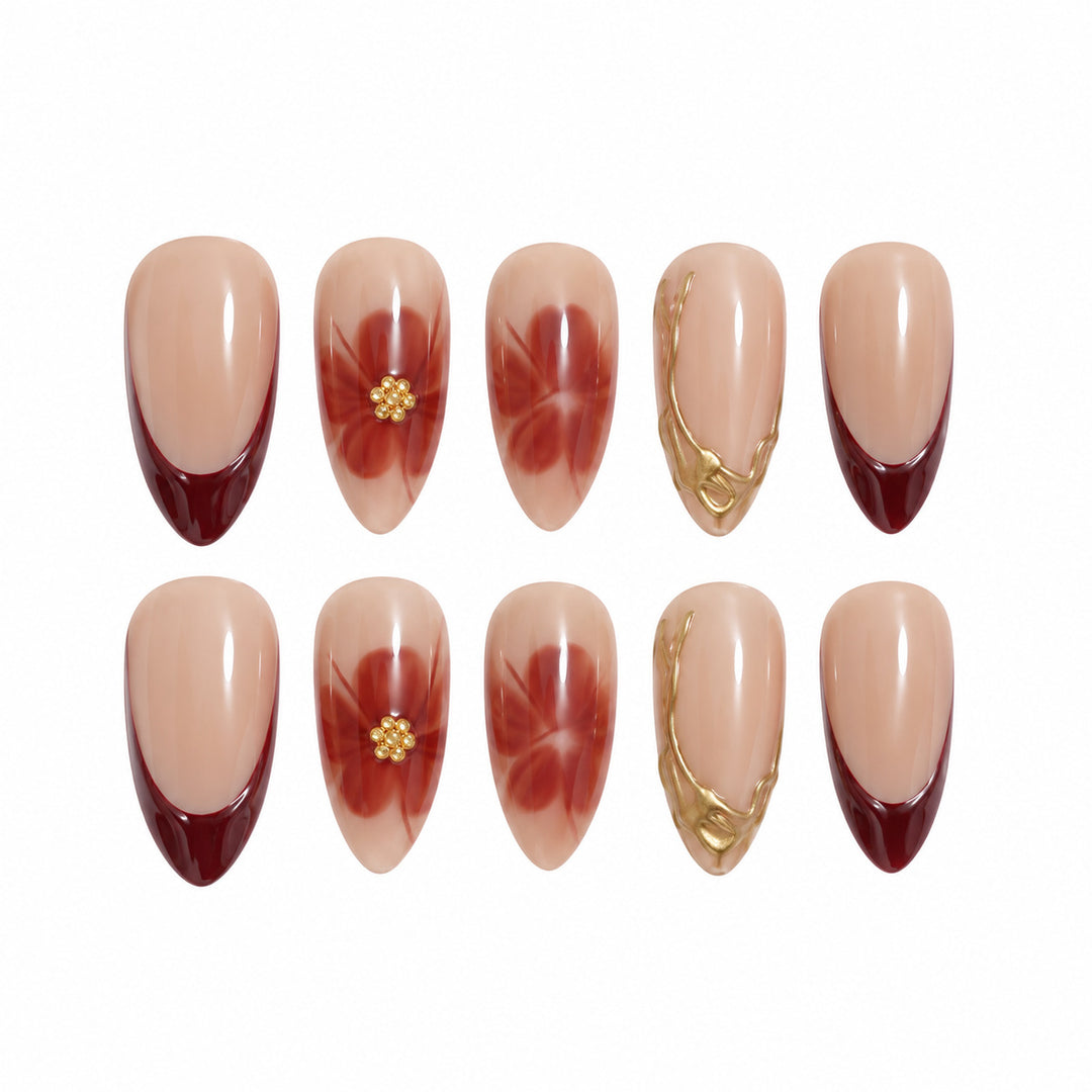 Chic Floral Nail Art Extensions
