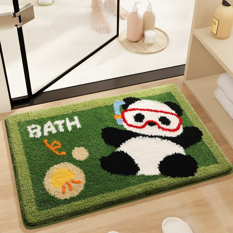Playful Cat Design Bath Mat