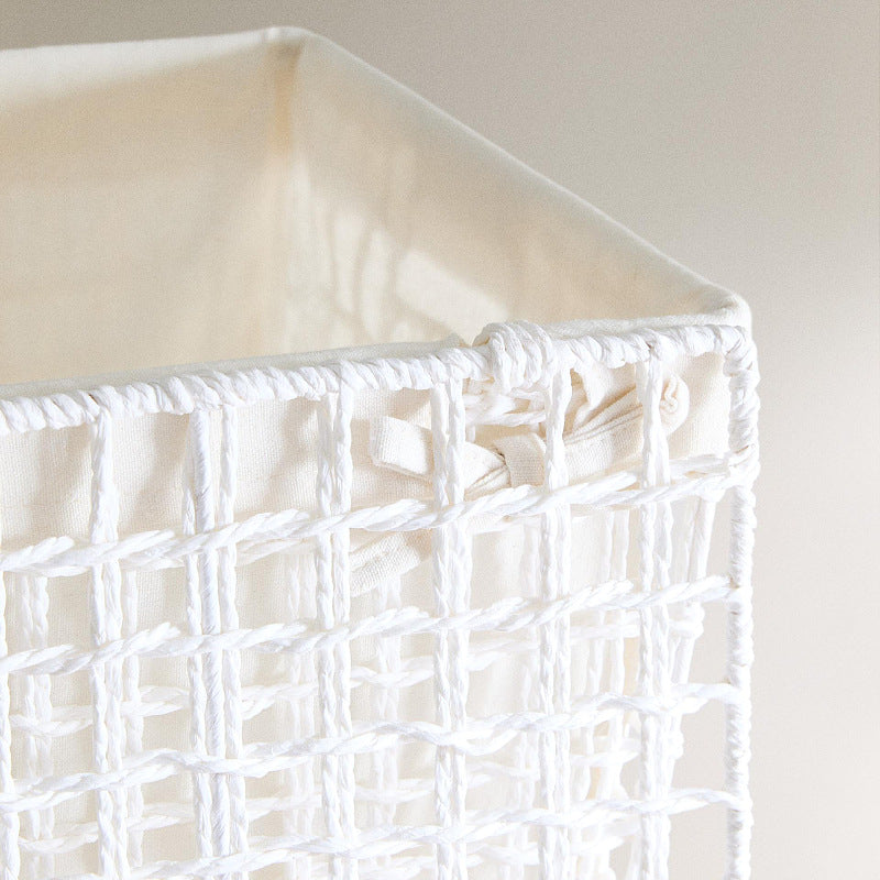 Modern laundry basket with embroidered pattern Stornfield