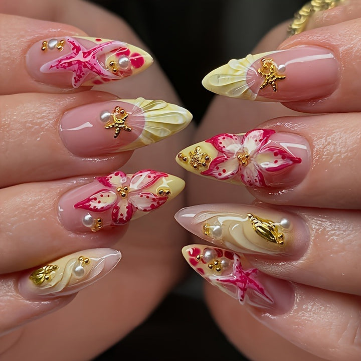Floral Design Luxury Press-On Nails Stornfield