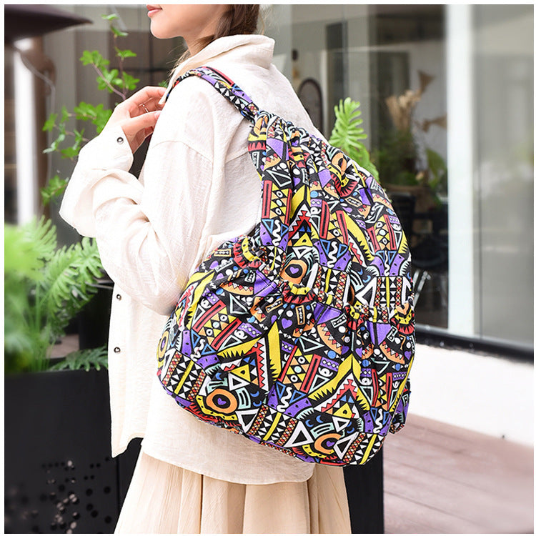 Drawstring Elephant Print Backpack Stornfield