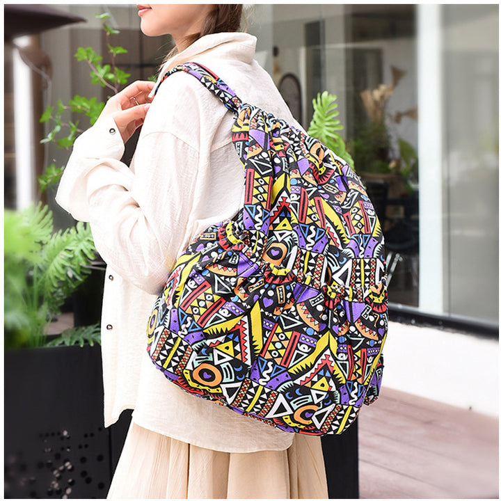 Drawstring Elephant Print Backpack Stornfield