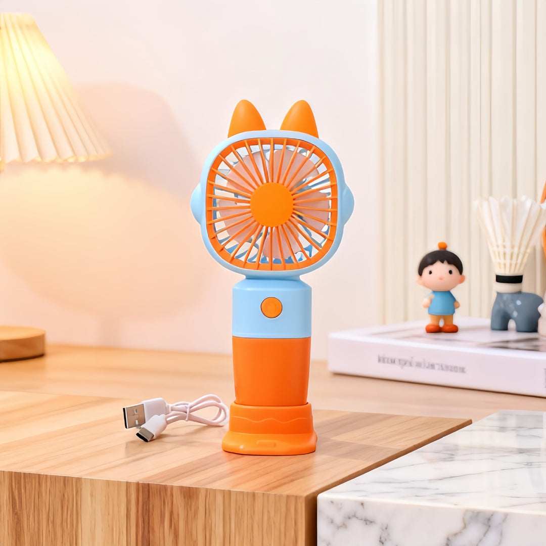 Ladies Portable Hand Fan with Cute Rabbit Design Stornfield
