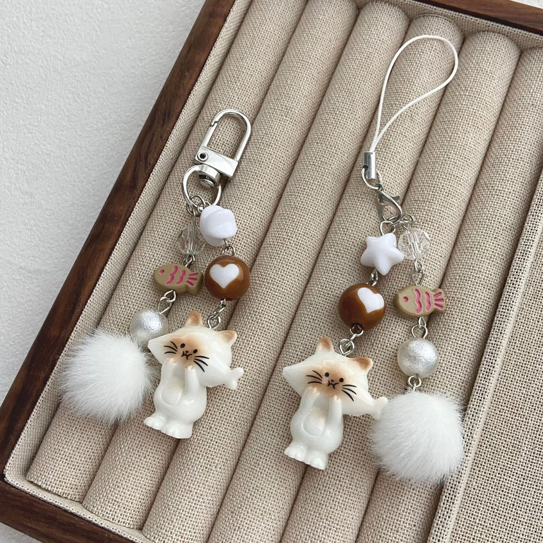 Cat-Themed Charm Keychain Stornfield