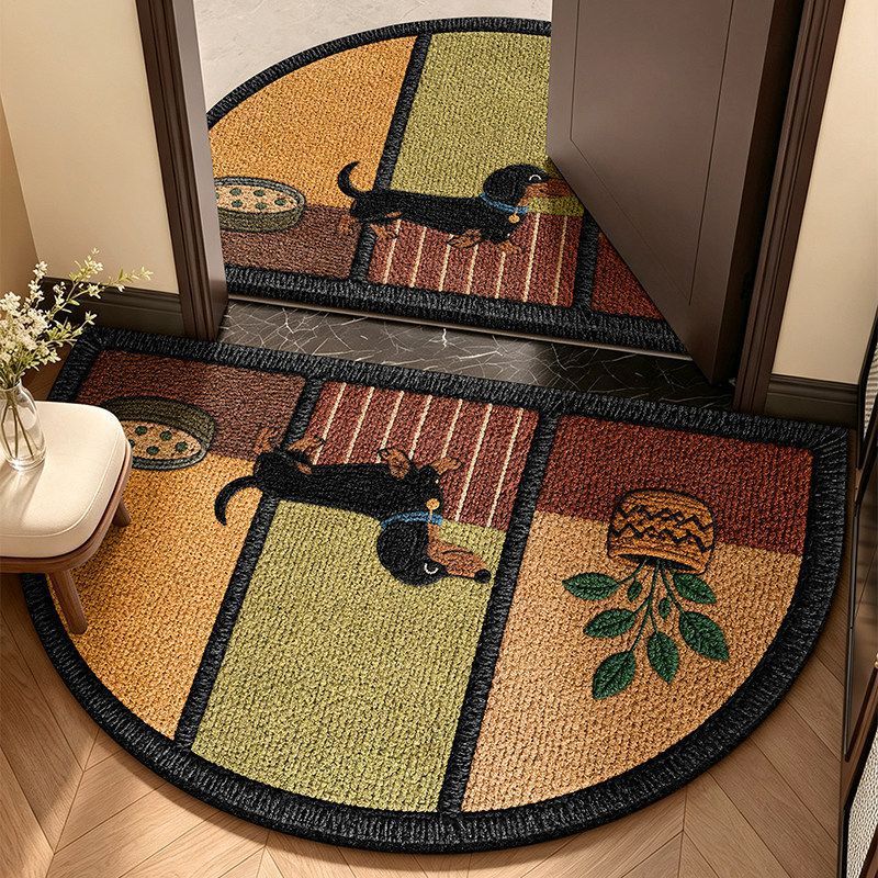 Cat-Themed Round Area Rug