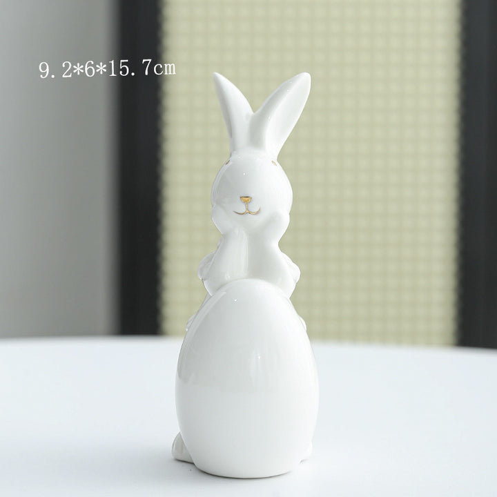 Decorative Ceramic Bunny Figurine Stornfeild