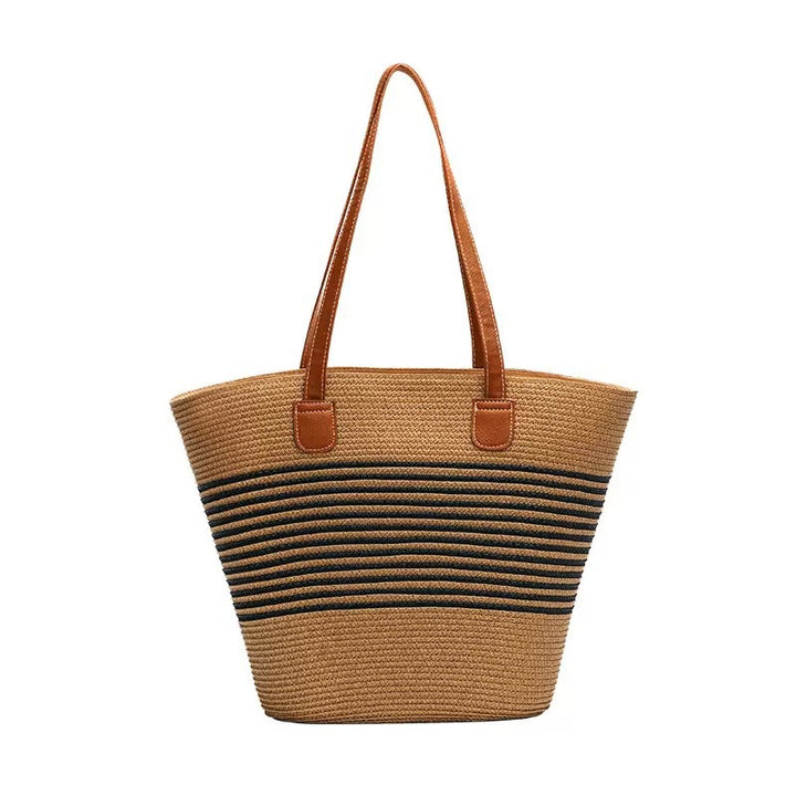 Stylish beach bag with decorative striped pattern Stornfield