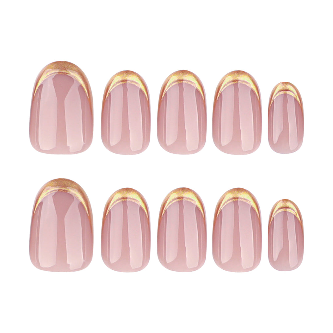 Elegant Gold-Tipped French Nail Art Stornfield