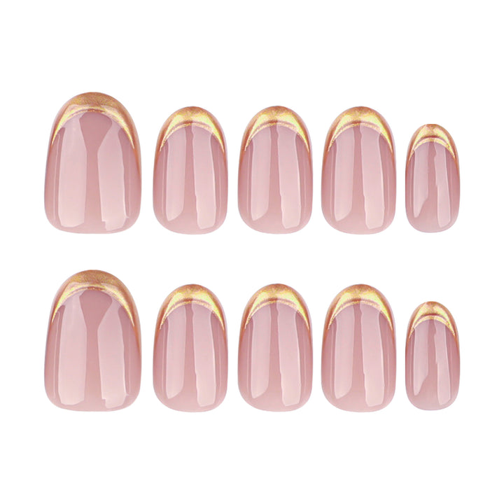 Elegant Gold-Tipped French Nail Art Stornfield