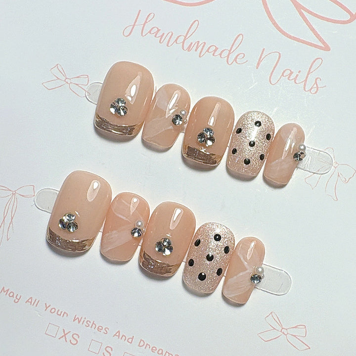Elegant French Tip Press On Nails Stornfield