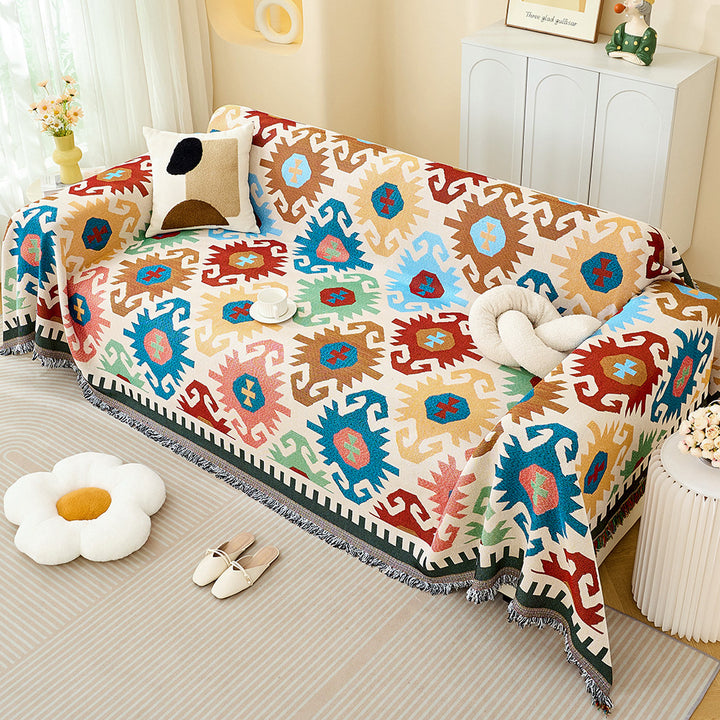 Geometric Patterned Decorative Throw Blanket