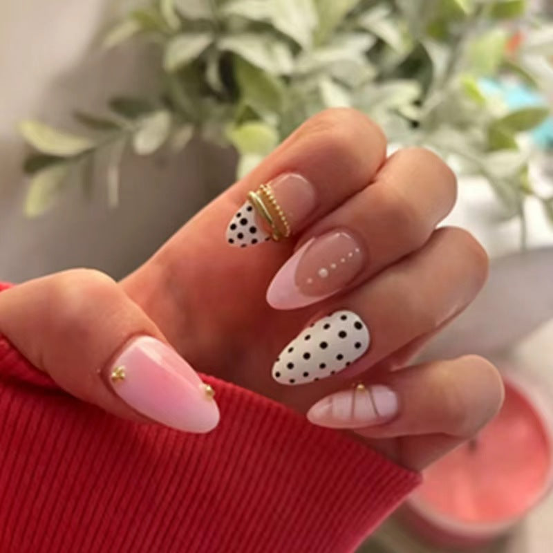 Artistic Polka Dot Press-On Nail Set Stornfield