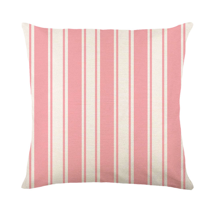Spring Easter Cotton-Linen Square Decorative Throw Pillow Cover with 'Happy Easter' Script Print