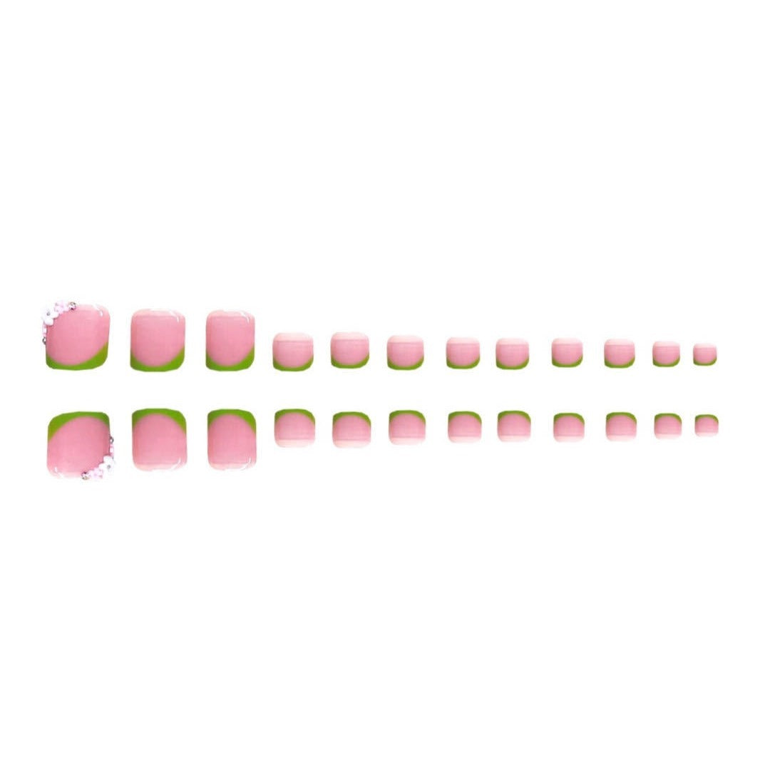 Decorative Floral Acrylic Nail Art Extensions Stornfield