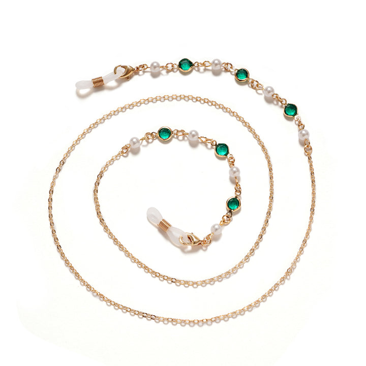 Elegant Pearl and Amethyst Eyewear Chain Stornfield