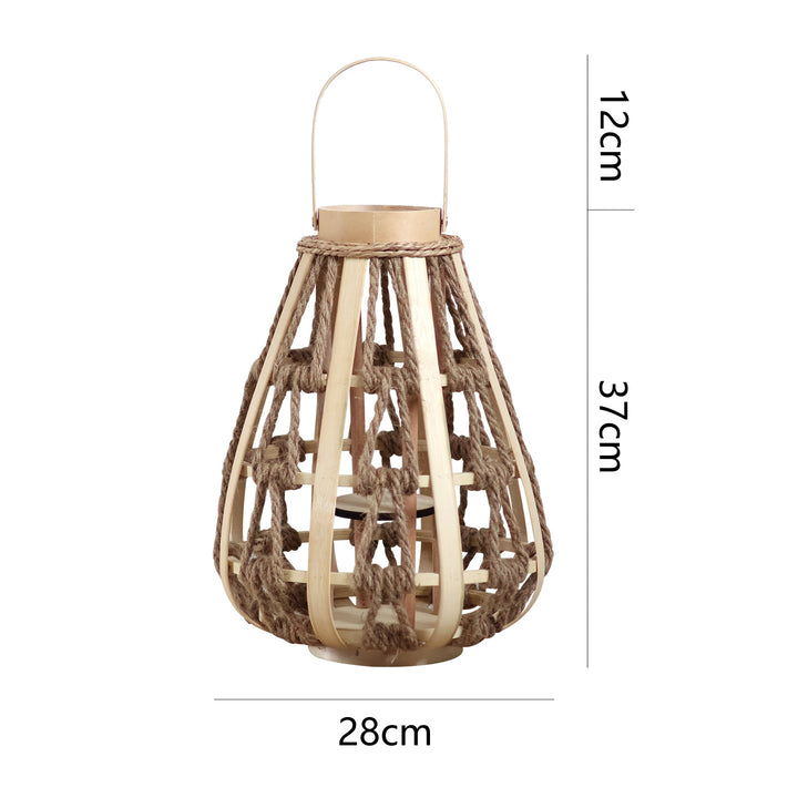 Decorative lantern made of rattan Stornfield